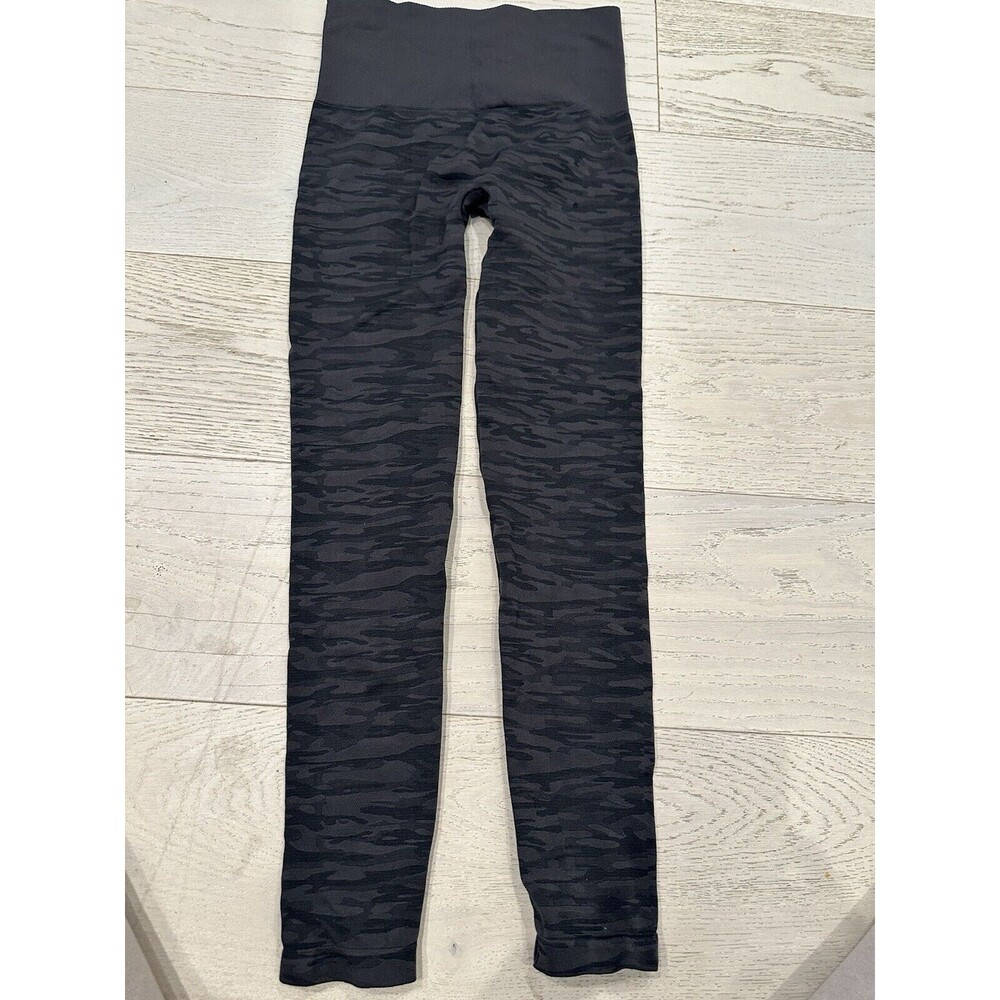 Spanx Love Your Assets by Sara Blakely Seamless Leggings Gray Camo Print Sz L